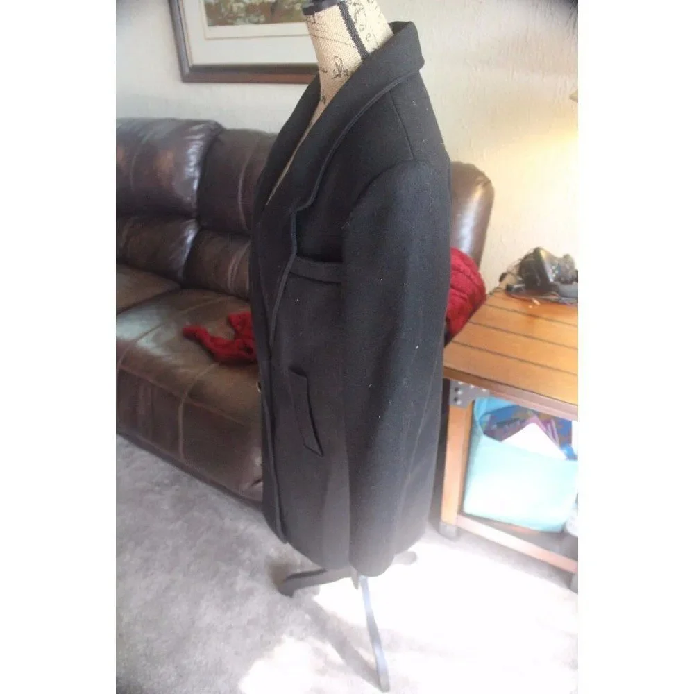 David Benjamin Collection Wool Women Size‎ 6 Jacket Coat Vintage Uruguay Black